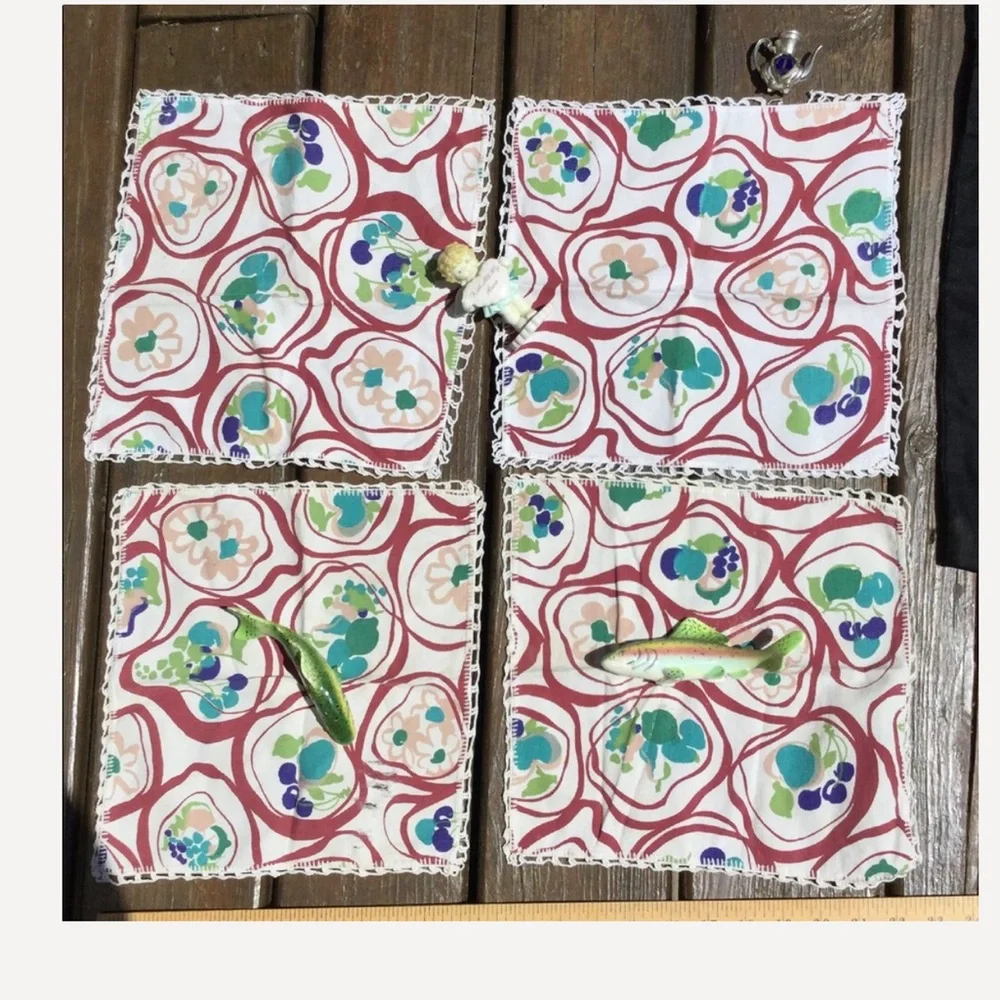 CHAMPAGNE FABRIC NAPKINS SET of SIX DAMASK VNPLVC